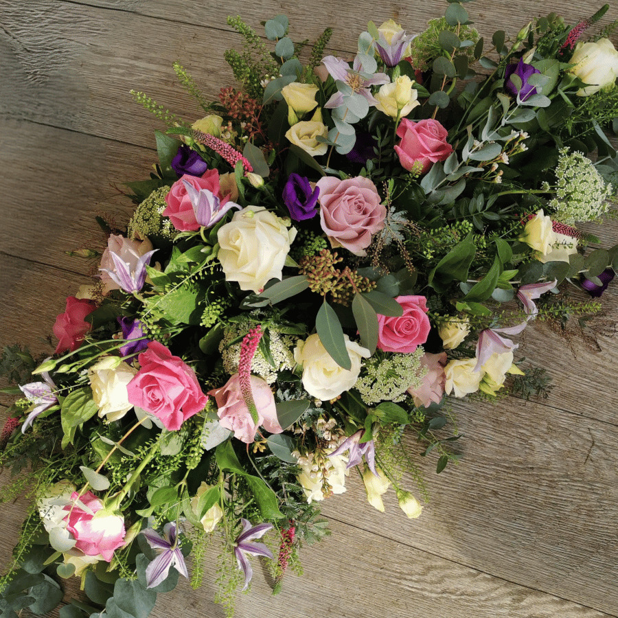 The Hampshire Florist - Rose Garden Coffin Spray